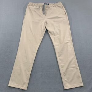 Burlebo Pants Mens XL Beige Khaki Stretch Drawstring Athletic Casual Performance